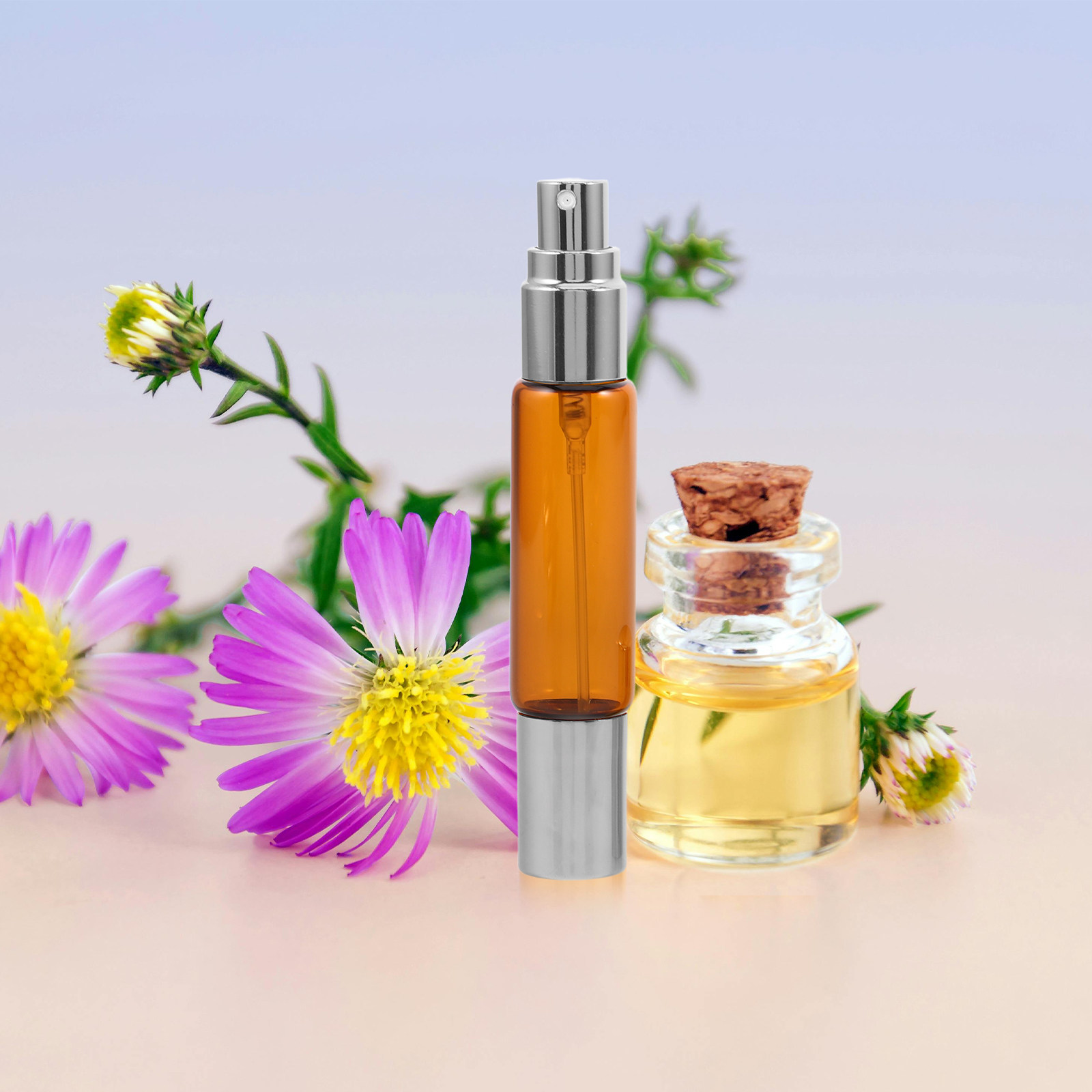 Perfume Refill Bottle - 8-teiliges Set aus bernsteinfarbenen Glas-Rollflaschen, 10