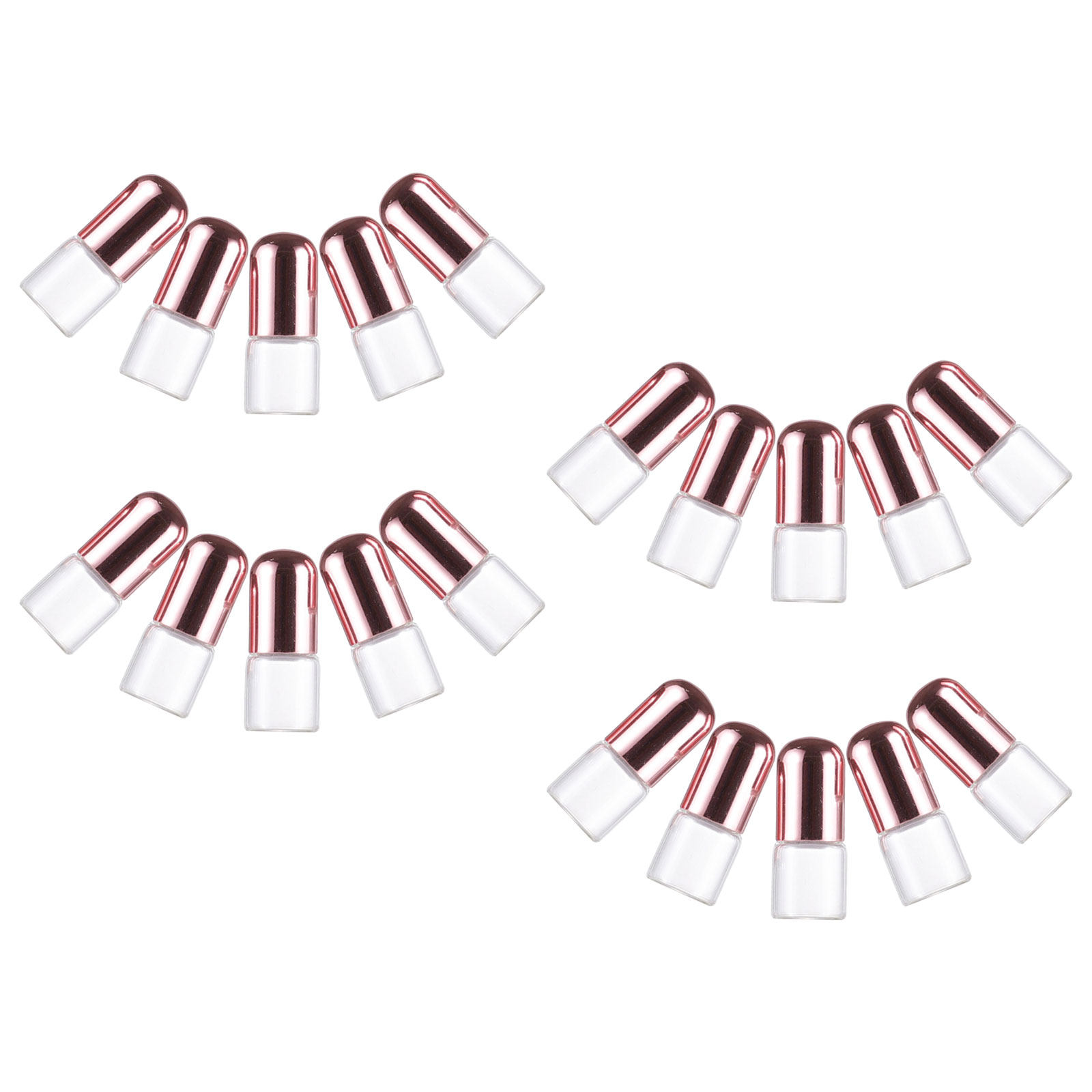 Perfume Refill Bottle - 20 Stück Mini-Glasrollerflaschen mit durchsichtigem rosa
