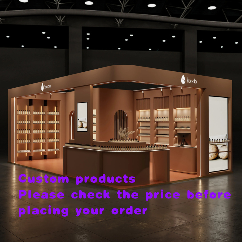 Perfume Fragrance Shop - Maßgefertigter Eleganter Parfüm-Kiosk, Runder Duft-Präsentationstresen, Individueller