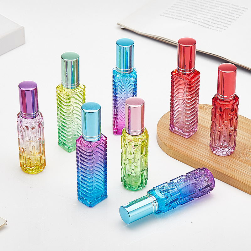 Perfume Fragrance One - 1 Stück 10ml Bunte Quadratische Glas-Parfümflasche