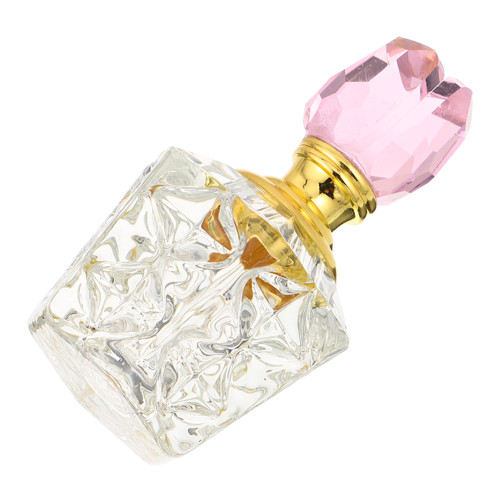 Fragrance-Oils Perfume - Leere Kristall-Parfümflasche, nachfüllbar, mit künstlichem Kristallrosenverschluss,