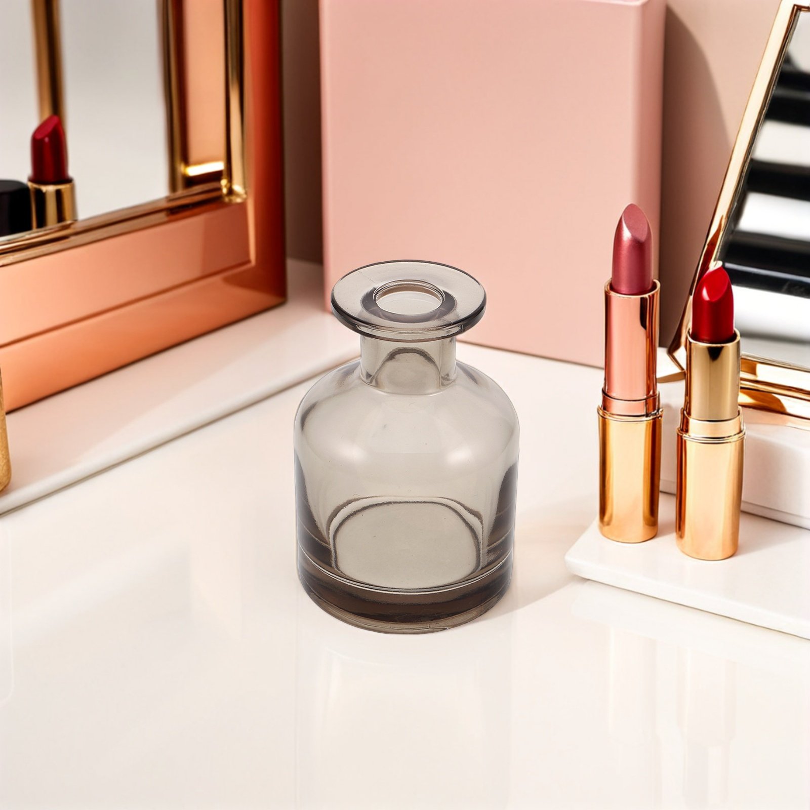 Perfume Refill Bottle - 2 Stück Glas-Duftdiffusor-Flaschen, Bernsteinfarben, Nachfüllbare Leere